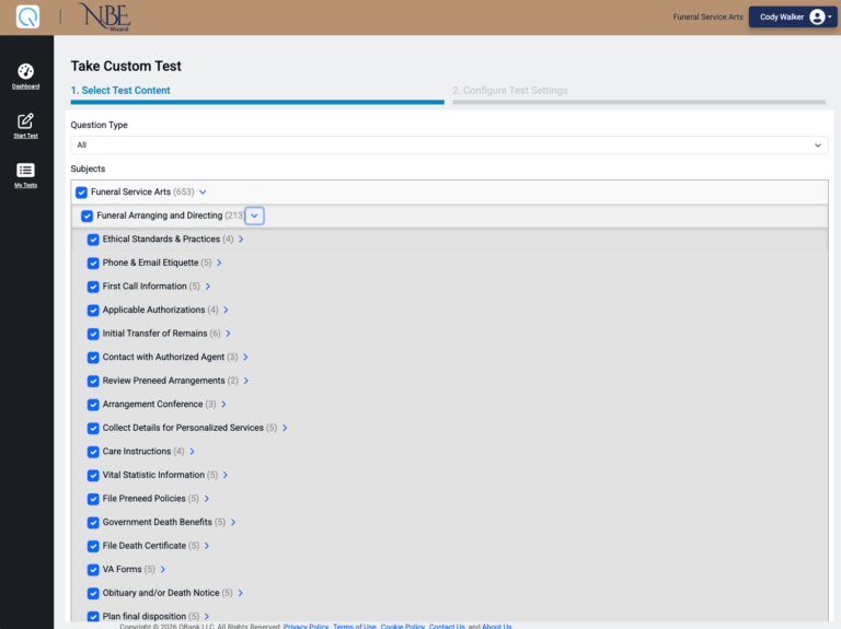 Take customized tests